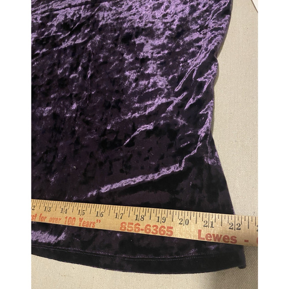 NWT Notations Womens Blouse Size XL Purple Crushed Velvet Cocktail Party Dressy - Picture 9 of 11